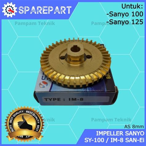 Jual Kipas Impeller Kuningan Sanyo Sy Im Sparepart Pompa Air