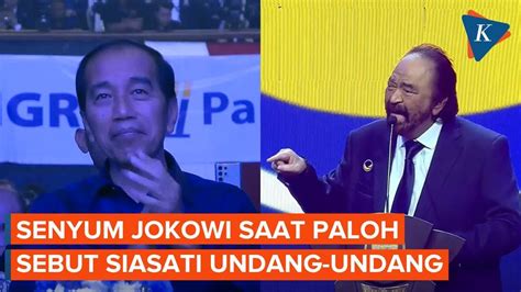 Momen Jokowi Senyum Kecil Saat Surya Paloh Sebut Siasati Undang Undang