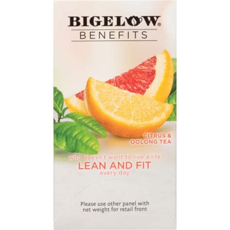 Bigelow Benefits Lean And Fit Citrus Oolong Tea Bags 18 Ct Kroger