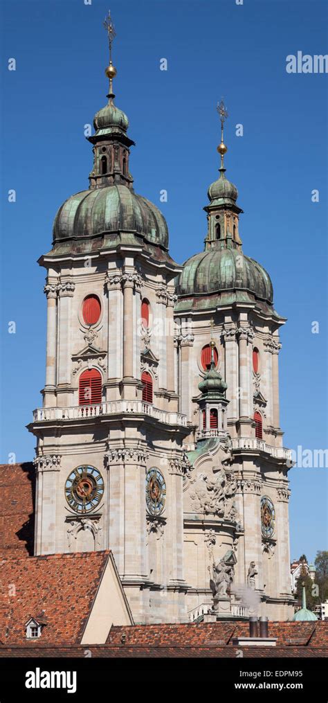 Towers Of The Collegiate Church Of St Gallen UNESCO World Heritage