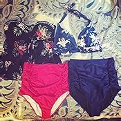 Amazon Cocoship Women S Retro High Waisted Bikini Bottom Ruched Swim Short Tankinis Fba