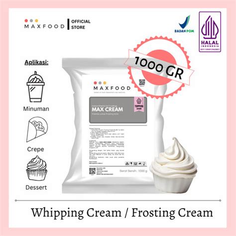 Jual Whipped Cream Powder Bubuk Krim Kocok Original Plain 1kg