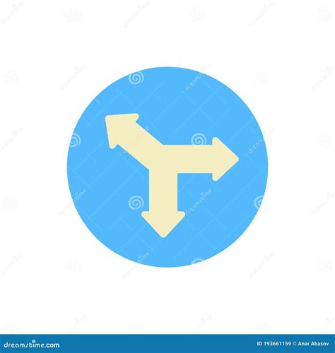 Arrow Three Direction Icon Simple Color Vector Elements Of Pointer