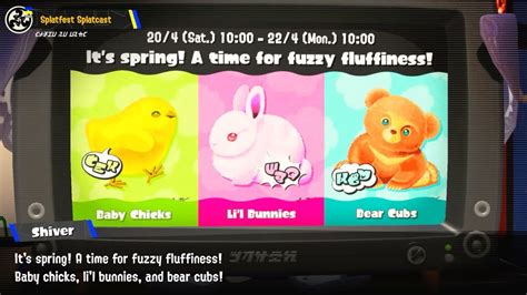 Baby Chicks Vs Li L Bunnies Vs Bear Cubs Splatfest Announcement