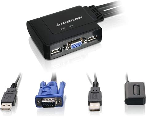 Iogear Gcs U Port Usb Kvm Switch Black Port Usb Kvm Switch Vga