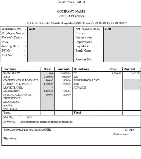 Top Free Payslip Templates Word Excel Templates