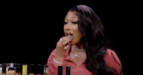 Watch Megan Thee Stallion Eat Spicy Wings In Hot Ones Video Ps Celebrity