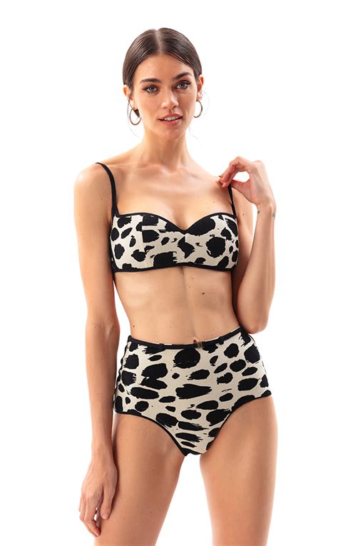Movom Kadın Renkli Bikini MVMMVMBWVB SIYAH BEYAZ Brandroom