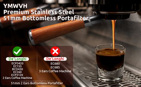 Amazon Mm Bottomless Portafilter Ears For Delonghi Ecp