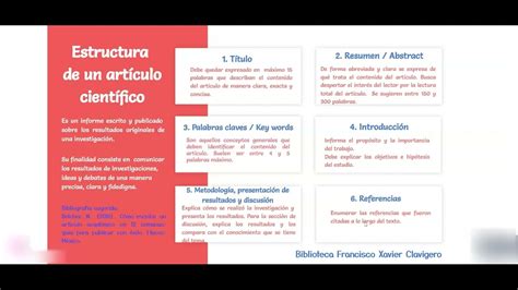 Tutorial Estructura De Un Artículo Científico Youtube