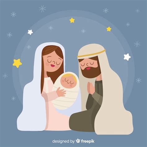 Fondo Escena De Nacimiento De Navidad Vector Gratis