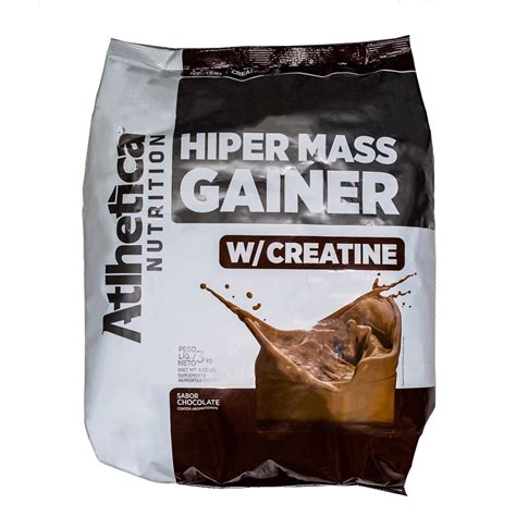 Hiper Mass Gainer W Creatine Sabor Chocolate 3kg Atlhetica Nutrition