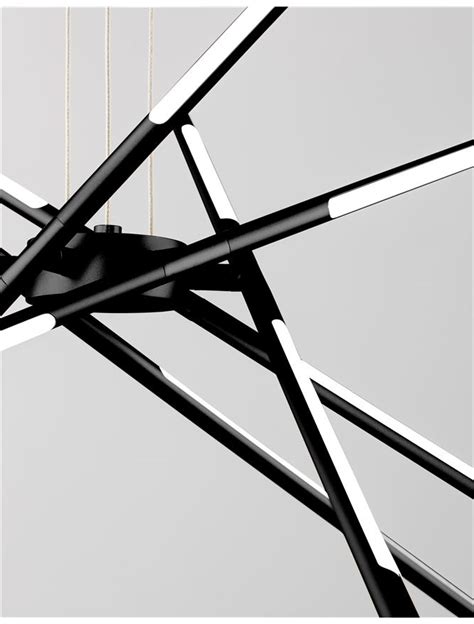 Nova Luce Linear Luminaires Raccio Black Metal Acrylic