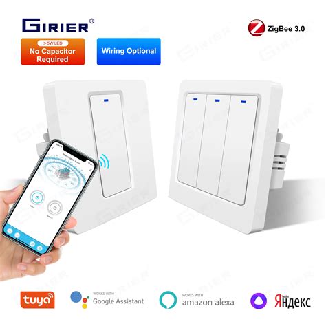 3 Gang Smart Switch Neutral Zigbee Switch Neutral 2 Way Zigbee