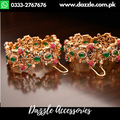 Nav Ratan Zirconia Wide Kadda Set Openable Bangles Dazzle Accessories