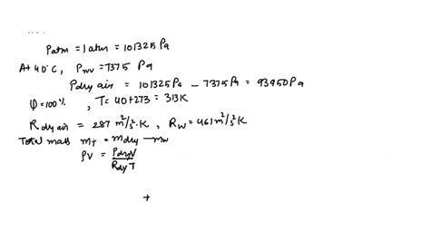 SOLVED In Normal Psychrometric Analysis At Or Below Atmospheric