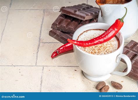 Spicy Mexican Chili Hot Chocolate Stock Image Image Of Flavouring Pepper