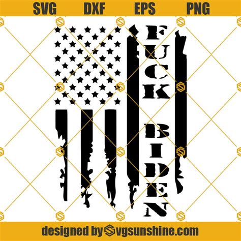 FUCK BIDEN SVG Distressed USA Flag SVG