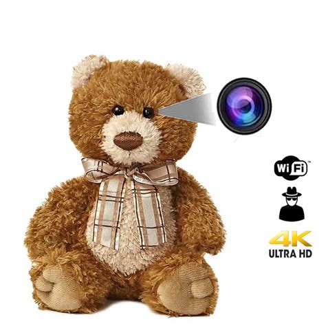 Cámara Espia Oso Peluche Niñera Wifi Audio 4k Mercado Lider