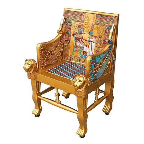 Ancient Egyptian Replica Full Size King Tut Throne Chair Tutankhamen