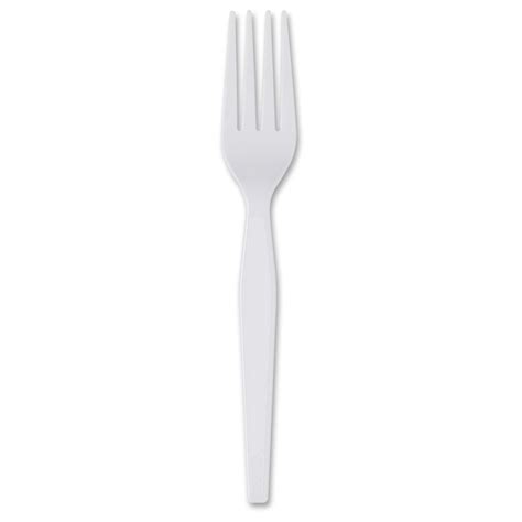 Dixie® Heavy-Weight Disposable White Plastic Fork, Tableware Forks ...