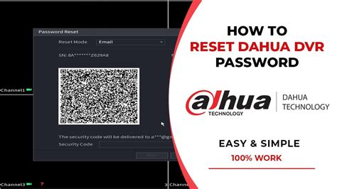 How To Reset Dahua Dvr Admin Password Dahua Xvr Password Reset Youtube