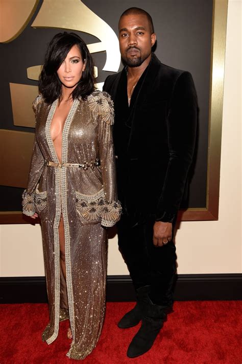 Kim Kardashian And Kanye West Couples At The Grammys 2015 Pictures