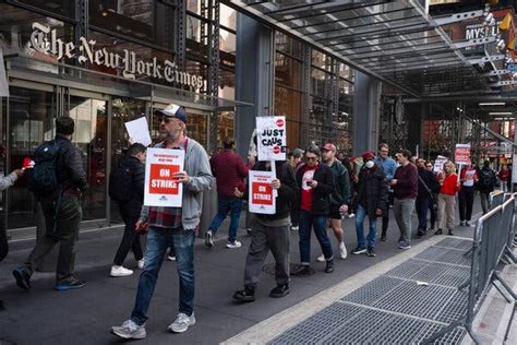 New York Times Tech Workers Go On Strike The New York Times