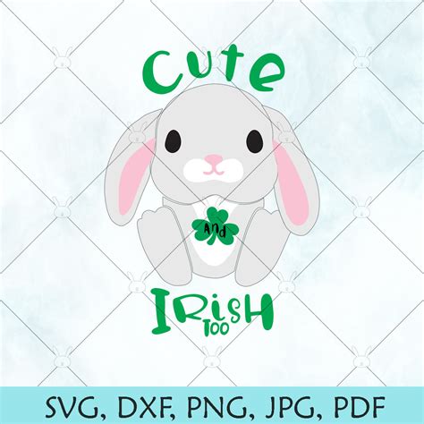 Irish Bunny Svg Irish Rabbit Svg Cute Irish Bunny Cute And Irish