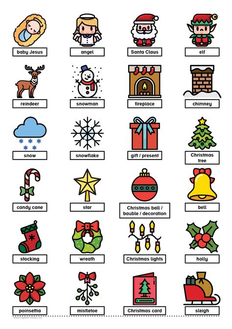 Christmas Vocabulary Worksheet Fun And Educational Activities