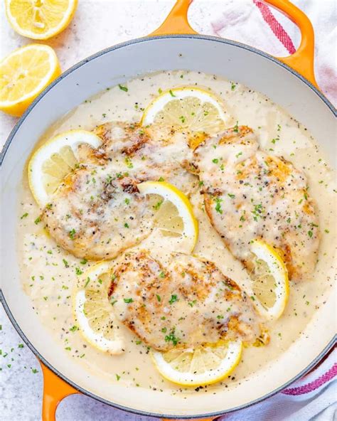 Creamy Lemon Pepper Chicken Healthy Fitness Meals