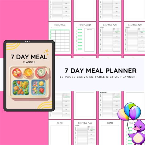 7 Day Meal Planner - Penelope Parent