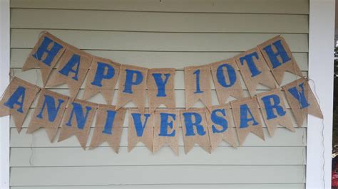 Happy 10th Anniversary Banner Made By A Work From Home Etsy