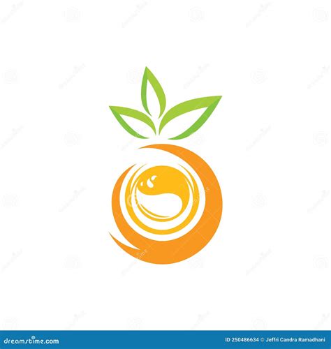 Orange Logo Design Stock Vector Illustration Of Grass 250486634