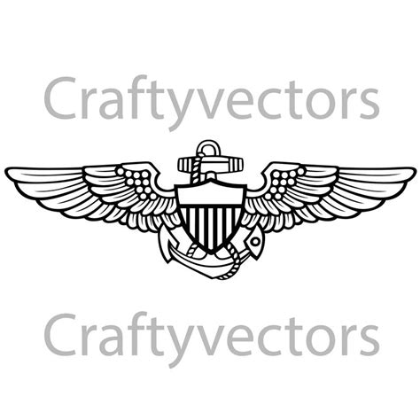 Pilot Wings Vector At Collection Of Pilot Wings Vector Free For Personal Use