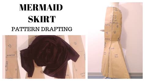 How To Draft Pattern Mermaid Skirt6 Panel Skirt Part I Youtube