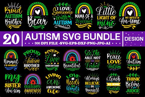 Autism Svg Bundle Graphic By Gatewaydesign · Creative Fabrica