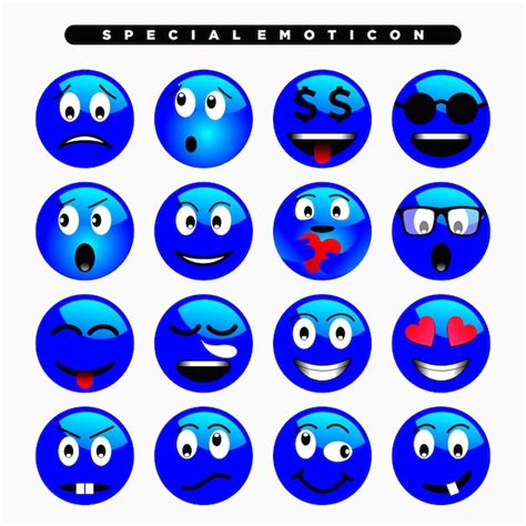 Blue Emoji Vectors And Illustrations For Free Download Freepik