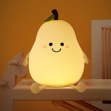 Forme Poire Veilleuse Enfant Avec Fonction Minuterie Lampe Veilleuse