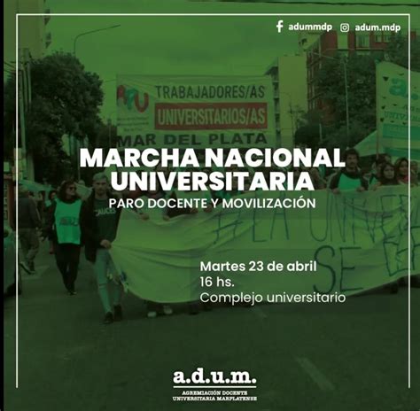 Marcha Nacional Universitaria Paro Docente Y Movilizaci N De Abril