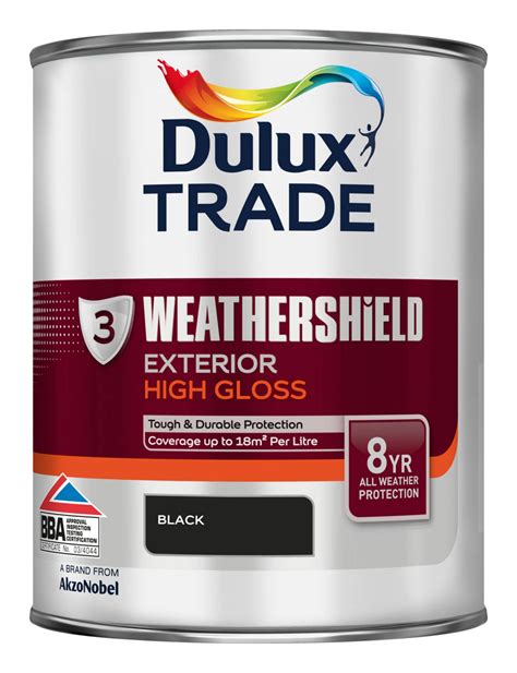 Dulux Trade Black Gloss Wood And Metal Paint 1l Departments Tradepoint