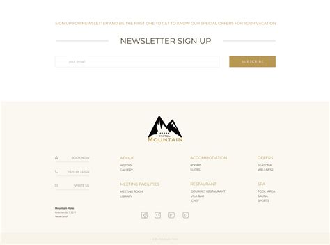 Newsletter Sign Up & Footer by dleveryte on Dribbble