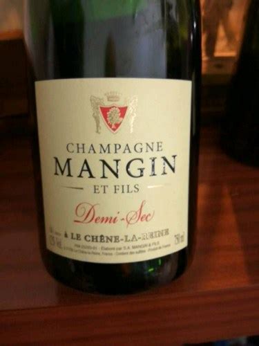 Mangin Fils Demi Sec Champagne Vivino