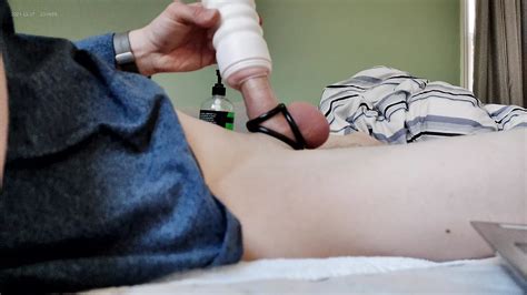 Hot Guy With Huge Cock Jerks Off With Tiny Fleshlight Gay Handjob Handjob Porn Xhamster