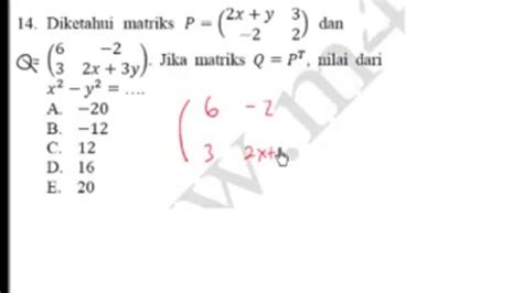 Contoh Soal Transpose Matriks Dan Jawabannya Studyhelp