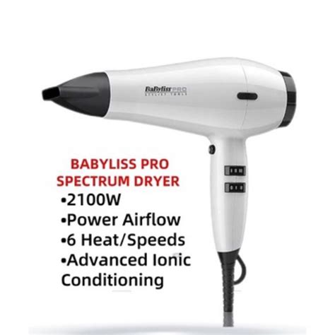 Babyliss Pro Spectrum Dryer 2100w White Pearl Shopee Malaysia