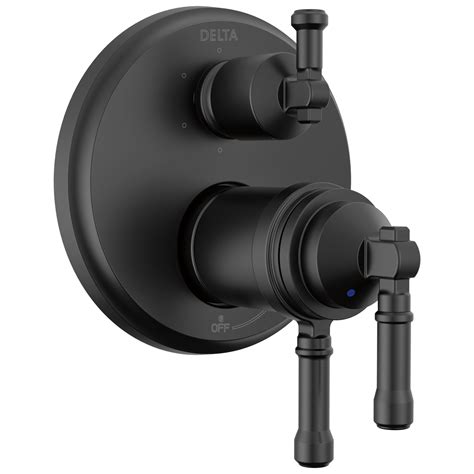 17t Series Integrated Diverter Trim 6 Setting In Matte Black T27t984 Bl Delta Faucet