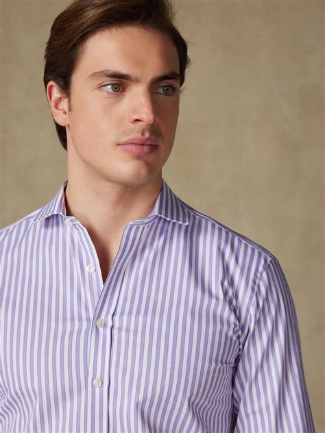 Chemise Elliot Rayures Parme Parme Twill Monsieur