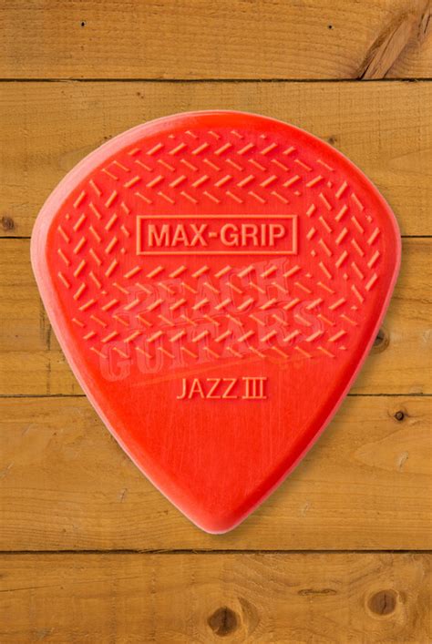 Dunlop Max Grip Jazz III Nylon Pick 1 38mm 6 Pack