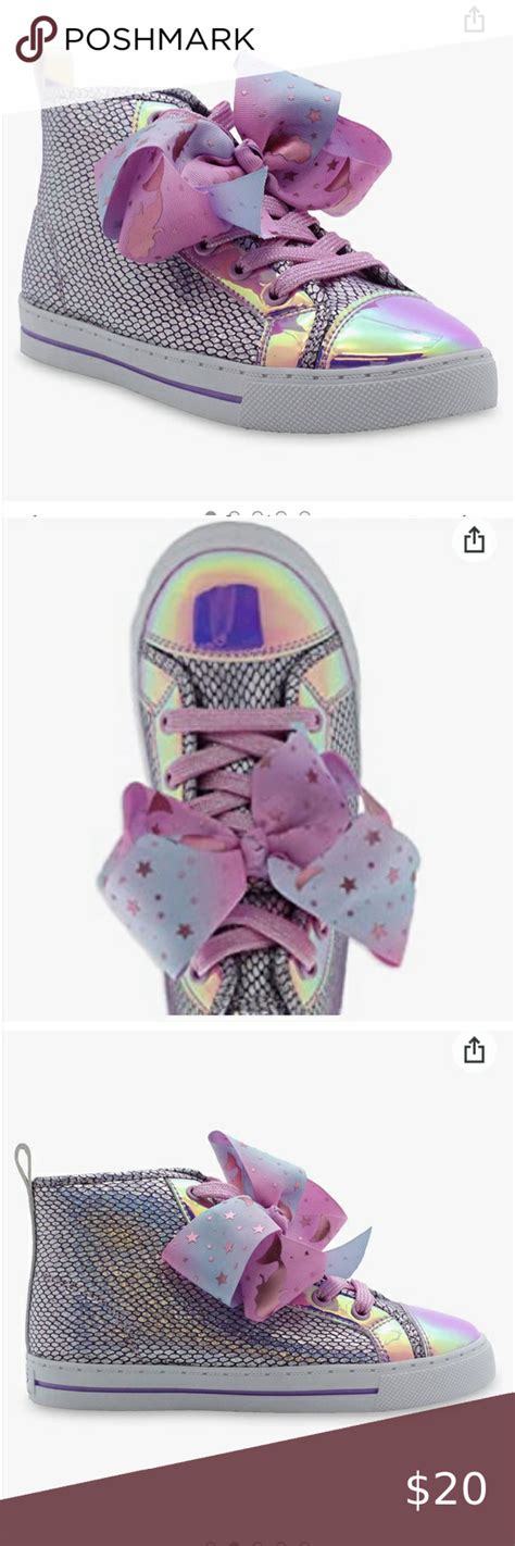 Jojo Siwa High Top Bow Iridescent Sneakers Jojo Siwa Bows Tye